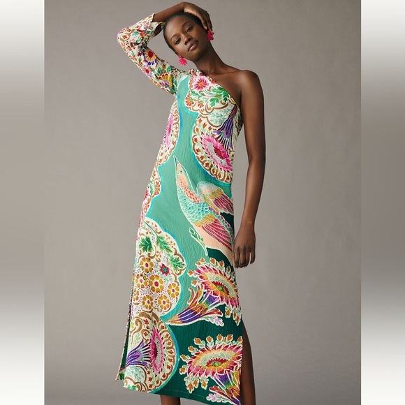 Anthropologie Dresses & Skirts - NWT - One-Shoulder Printed Shift Dress